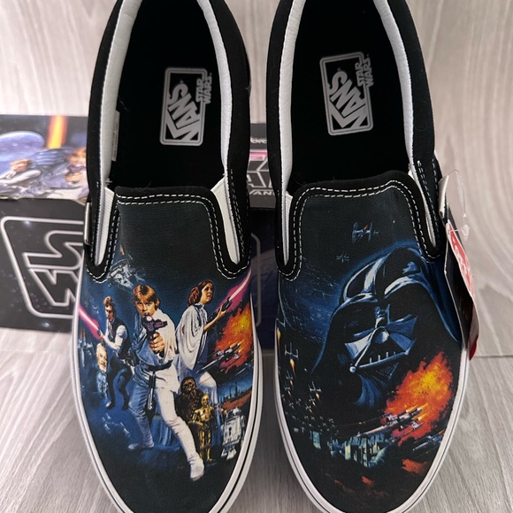 Vans Star Wars Slip-On Sneakers - Black and Multicolor - Picture 2 of 8